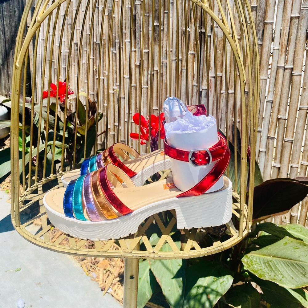 Rocket Dog Rainbow 🌈 Platforms Sandals
